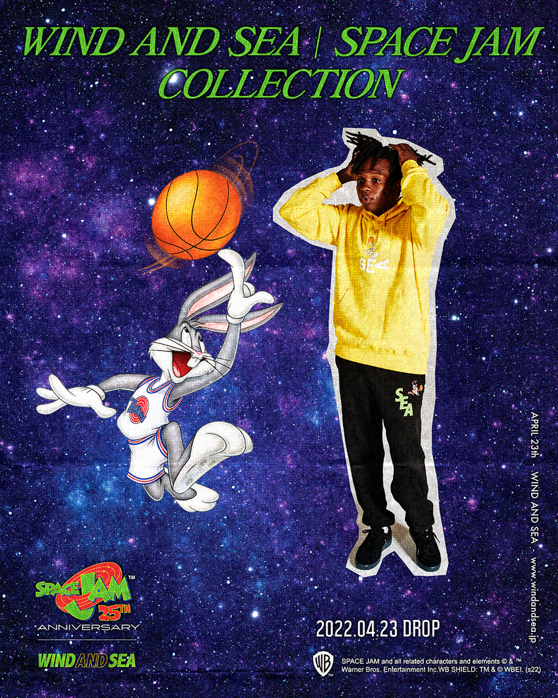 WIND AND SEAから『SPACE JAM』とのコラボアイテムが4⽉30⽇(⼟)登場 