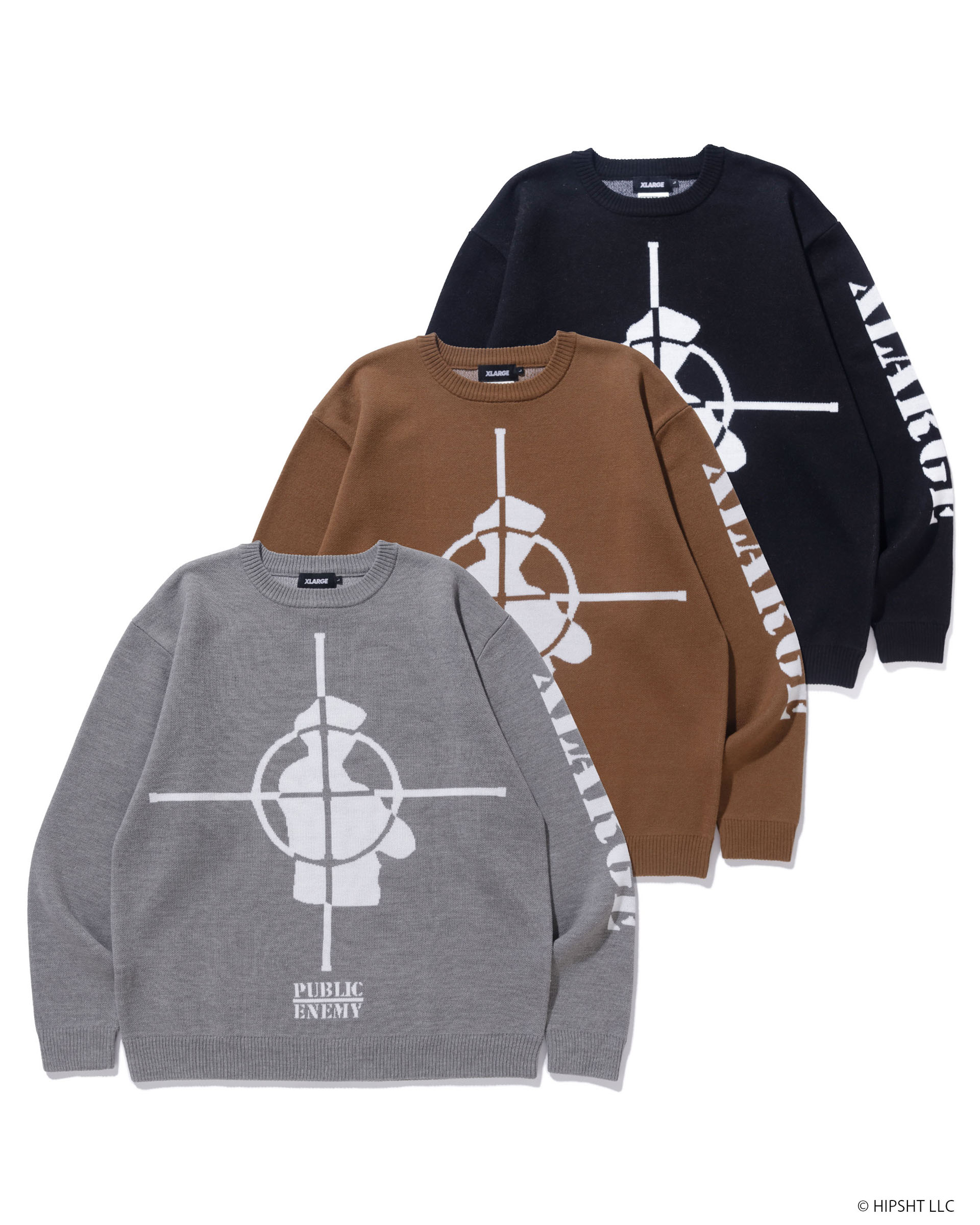 XLARGE｜PUBLIC ENEMY CREWNECK KNIT-