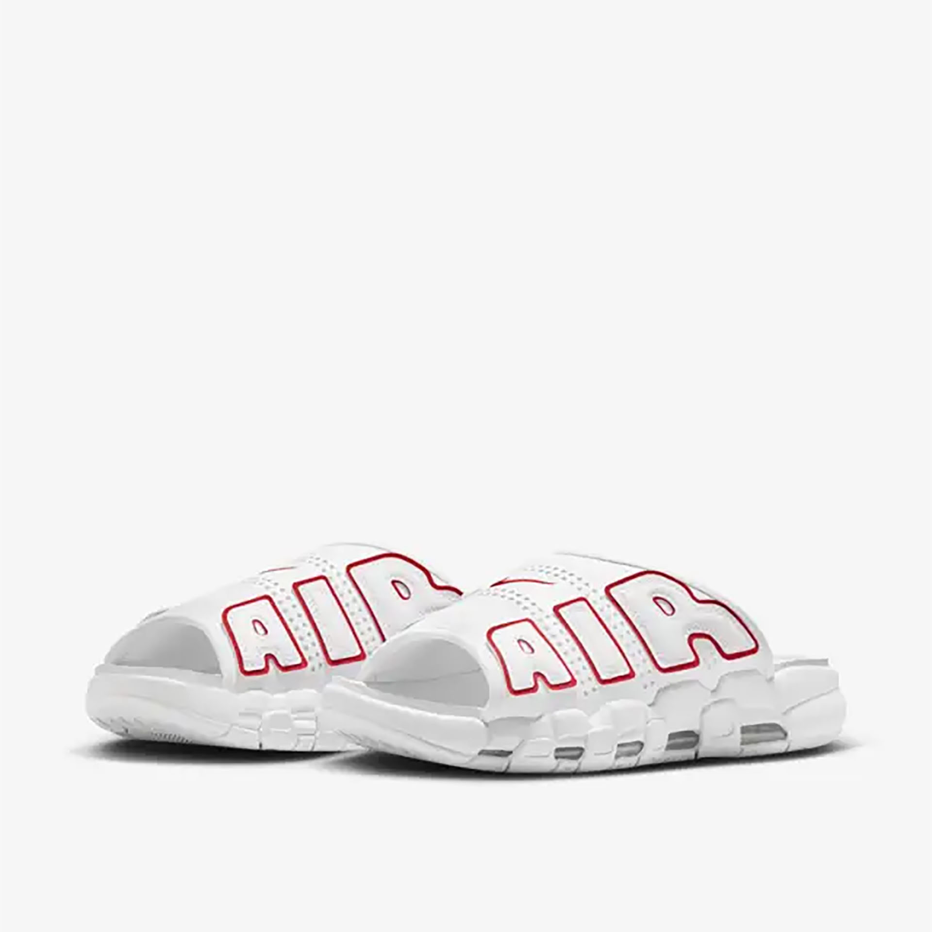 AIR MORE UPTEMPO SLIDE 'White and University Red' ｜ FLY